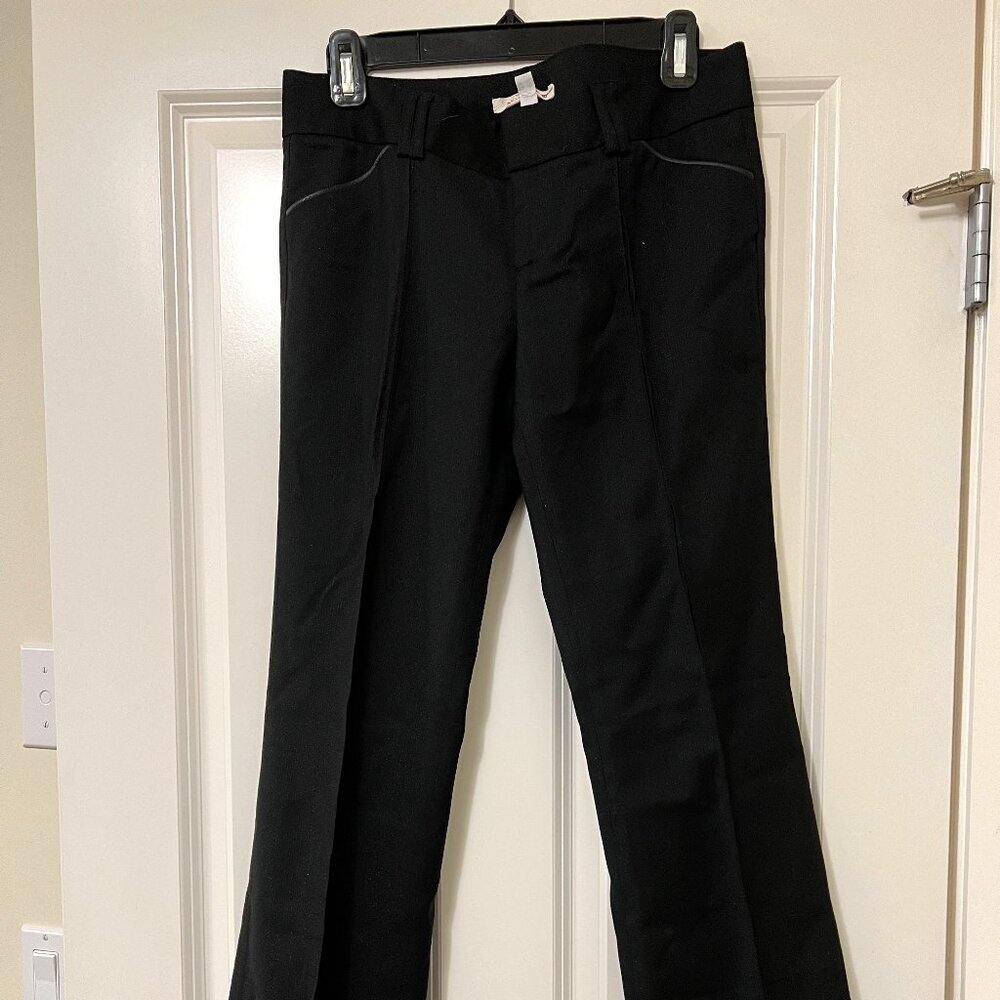 Black tuxedo pants with shimmer